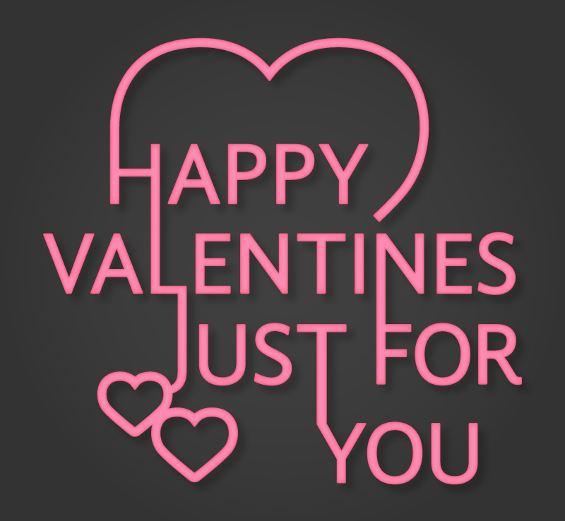 Pink Valentine WordArt vector material
