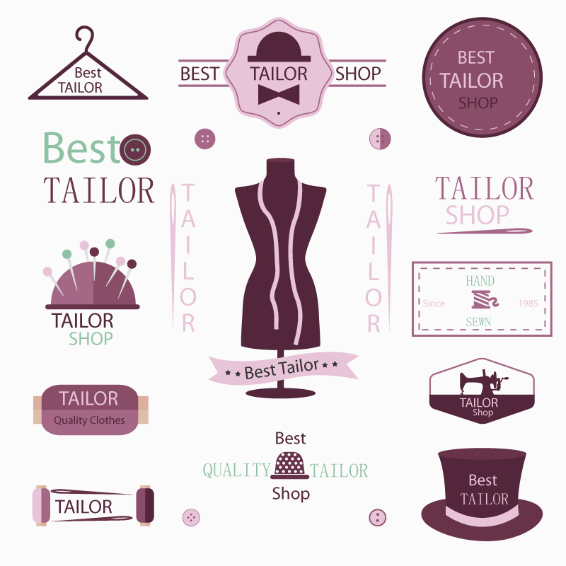 13 models tailor label vector material
