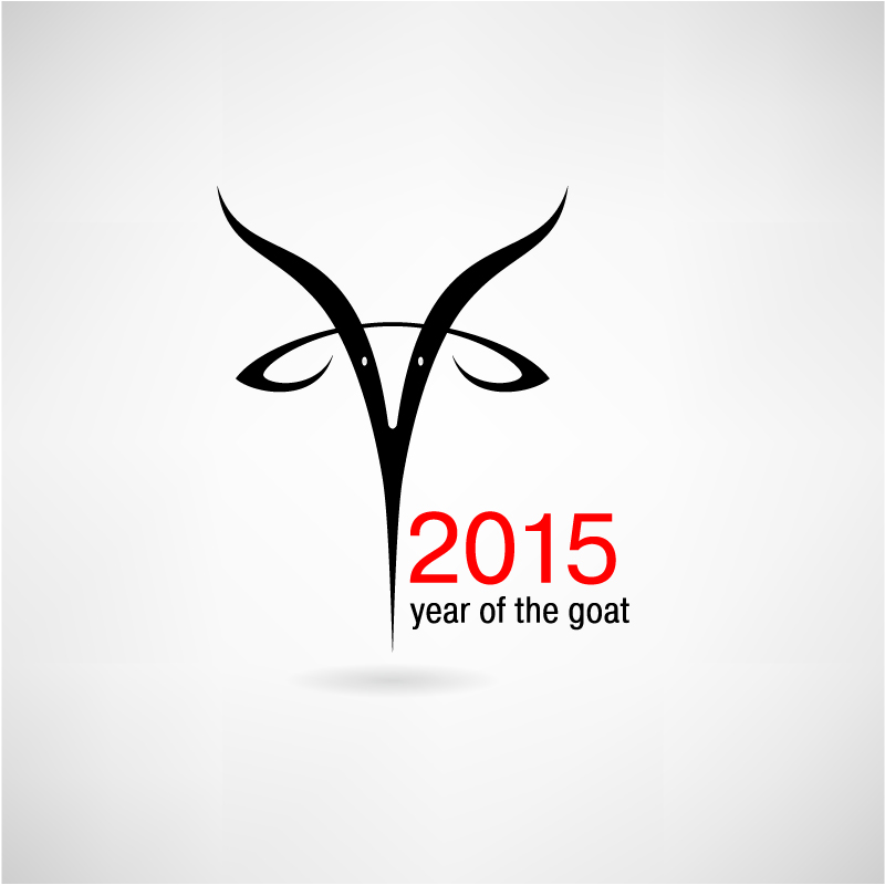 2015 Sheepshead abstract greeting cards vector material

