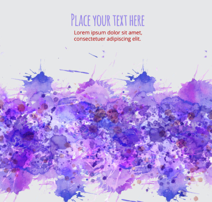 Purple ink watercolor background vector material
