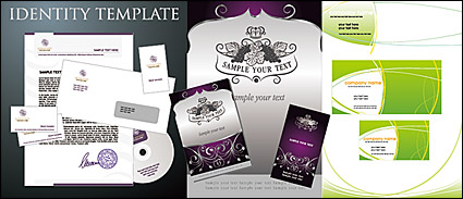 business cards and stationery template vector material