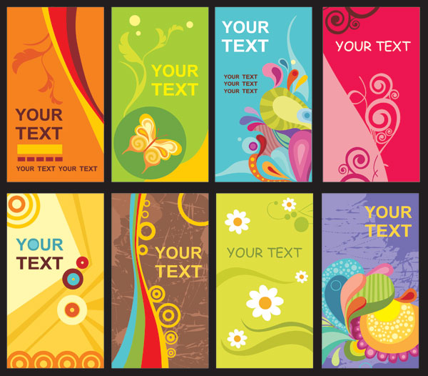 The trend of card template vector