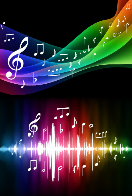 Symphony music background vector material