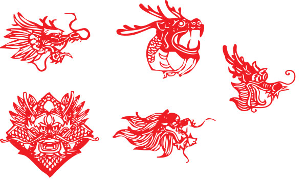 China's leading paper-cut vector of material

