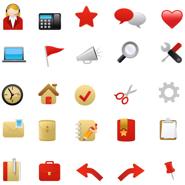 {red theme icon 1} vector material