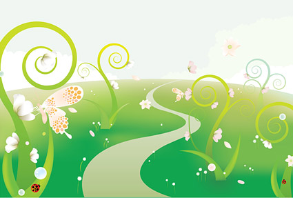 Butterfly flowers illustration illustration vector material

