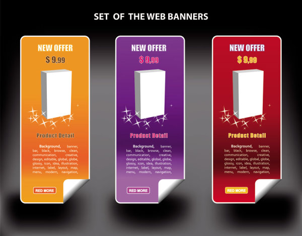 Color banner 03 - vector material