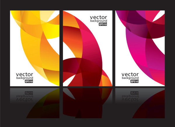 Dynamic ribbon card 03 - vector