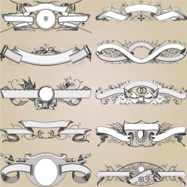 European lace pattern 05 - vector
