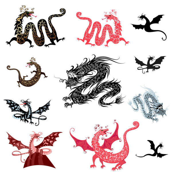 Long silhouette pattern - Vector