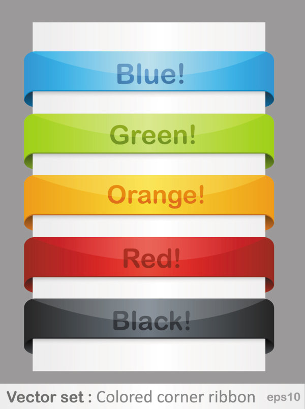 Color of the ribbon 01 - Vector