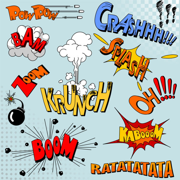 Cartoon explosion pattern 03 - vector material