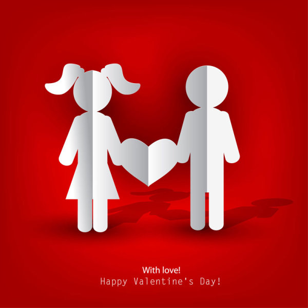 Valentine label elements 04 - vector material