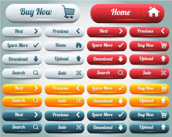 Sophisticated Web button sinks vector -03