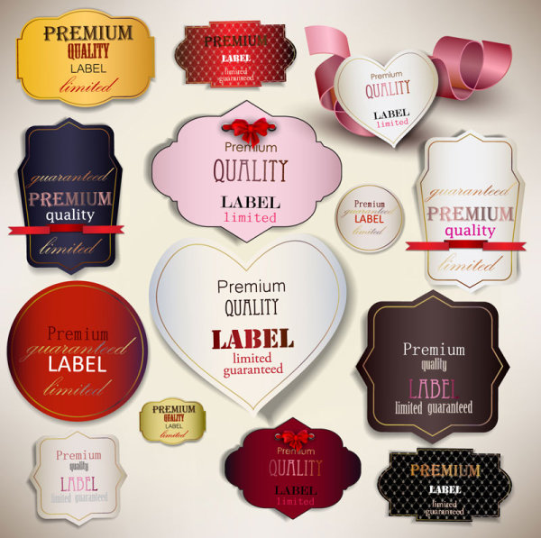 Exquisite upscale tags 001 - vector material