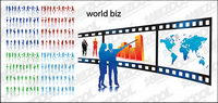 Business elites vector-cut material