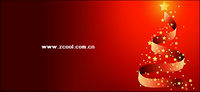 Ribbon Christmas tree vector