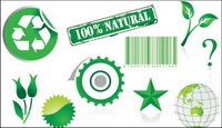 Environmental theme element vector material