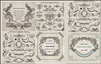 European classic lace pattern vector material