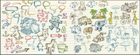 Cute graffiti pattern 02 - Vector