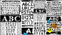 Ink letters - vector material