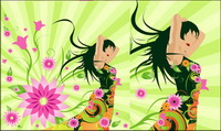 Flower girl - Vector