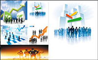 Successful person beautiful vector material