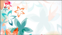Colorful flower background pattern 01 - vector
