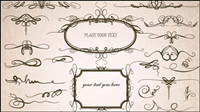 Fine European lace lines 01 - vector