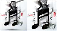 Ink musical elements 04 - vector