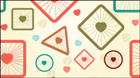 Cartoon pattern background 03 - vector material