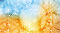 Gorgeous silhouette background 05 - vector material