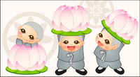 Lotus and novices vector