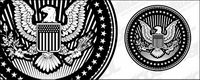 European and American Eagle pictorial style circular vector material