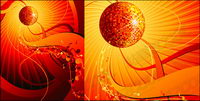 The trend of disco music element vector material