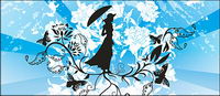 Women and pattern vector