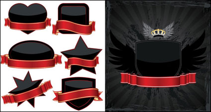 Black simple label Vector
