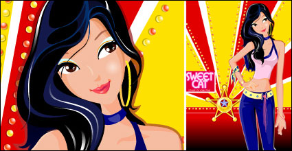Fashion girl vector